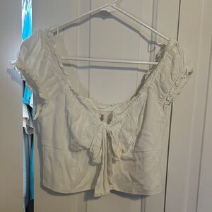 Altar'd State Cream Ruffled Blouse